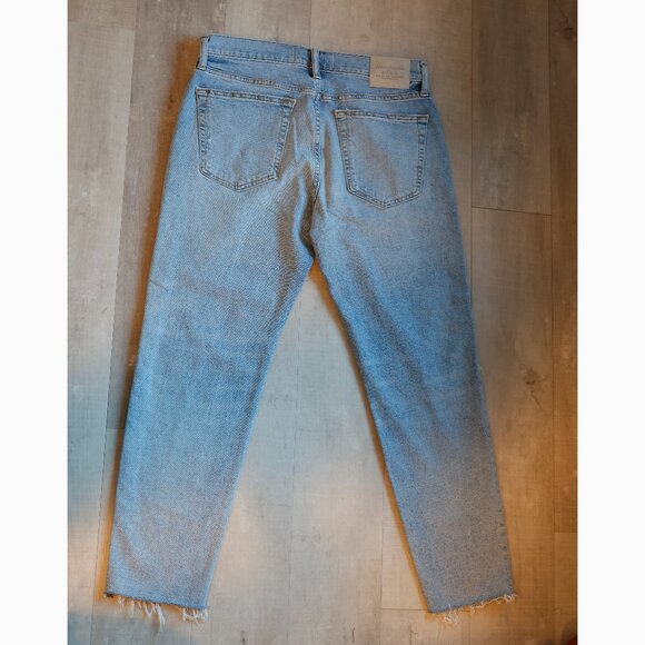Men's Abercrombie & Fitch Skinny Crop Distressed Jean Medium Blue Size 32x32 NWT - Picture 7 of 8